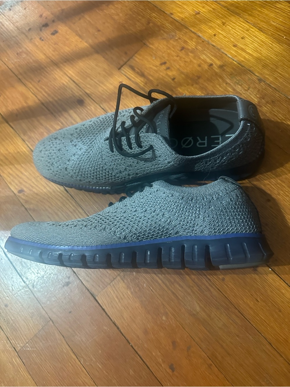 Cole Haan 2.0 Zerogrand Stitchlite Shoe Stone Grey Men Size 7.5 C36193